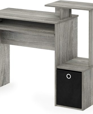 Furinno Econ Multipurpose Home Office Computer Writing Desk, French Oak Grey