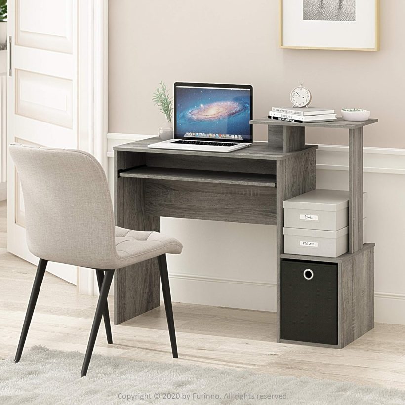 Furinno Econ Multipurpose Home Office Computer Writing Desk, French Oak Grey - Image 2